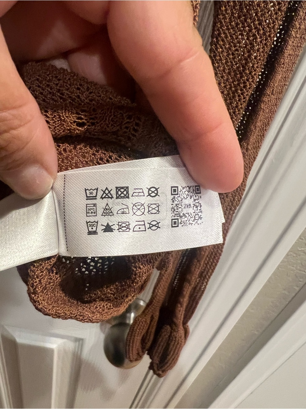 Zara Brown Sheer Ruffle Button-Front Blouse - Picture 11 of 12